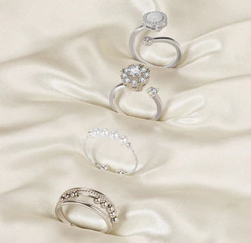 Silver Bundel 4 Set - Anxienty Rings